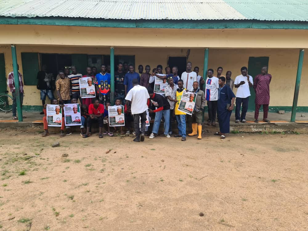 Community supporters gathered for campaign photo