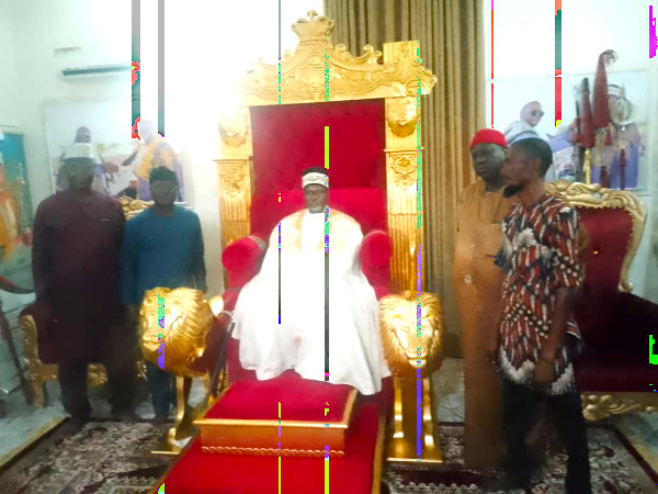 Professor Vahyala during a courtesy visit with community elders